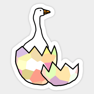 Goose Hatching from Easter Egg Sticker